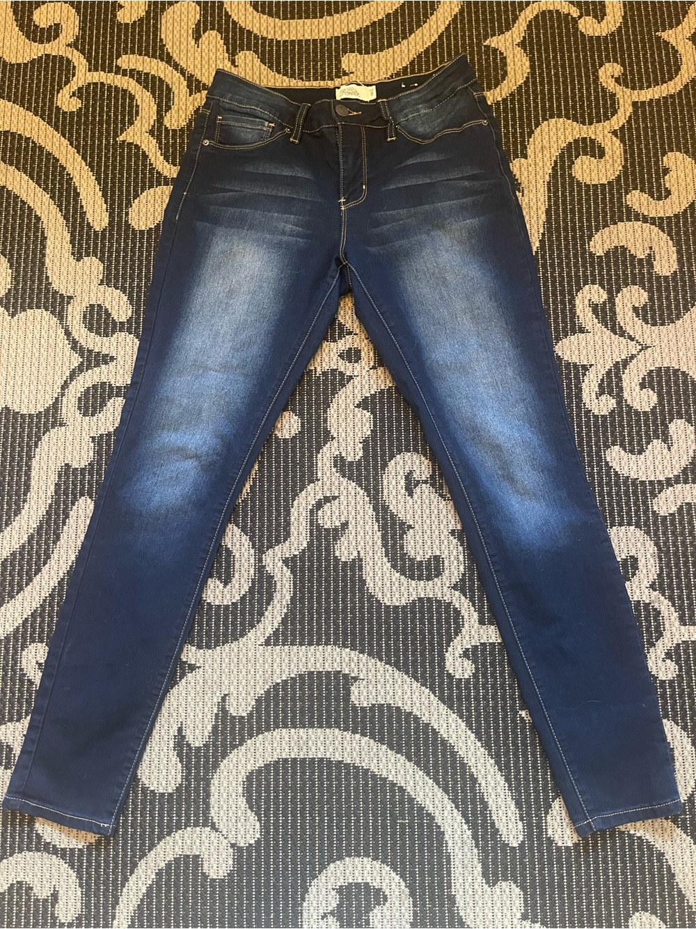Royalty For Me Dark Blue Skinny Jeans